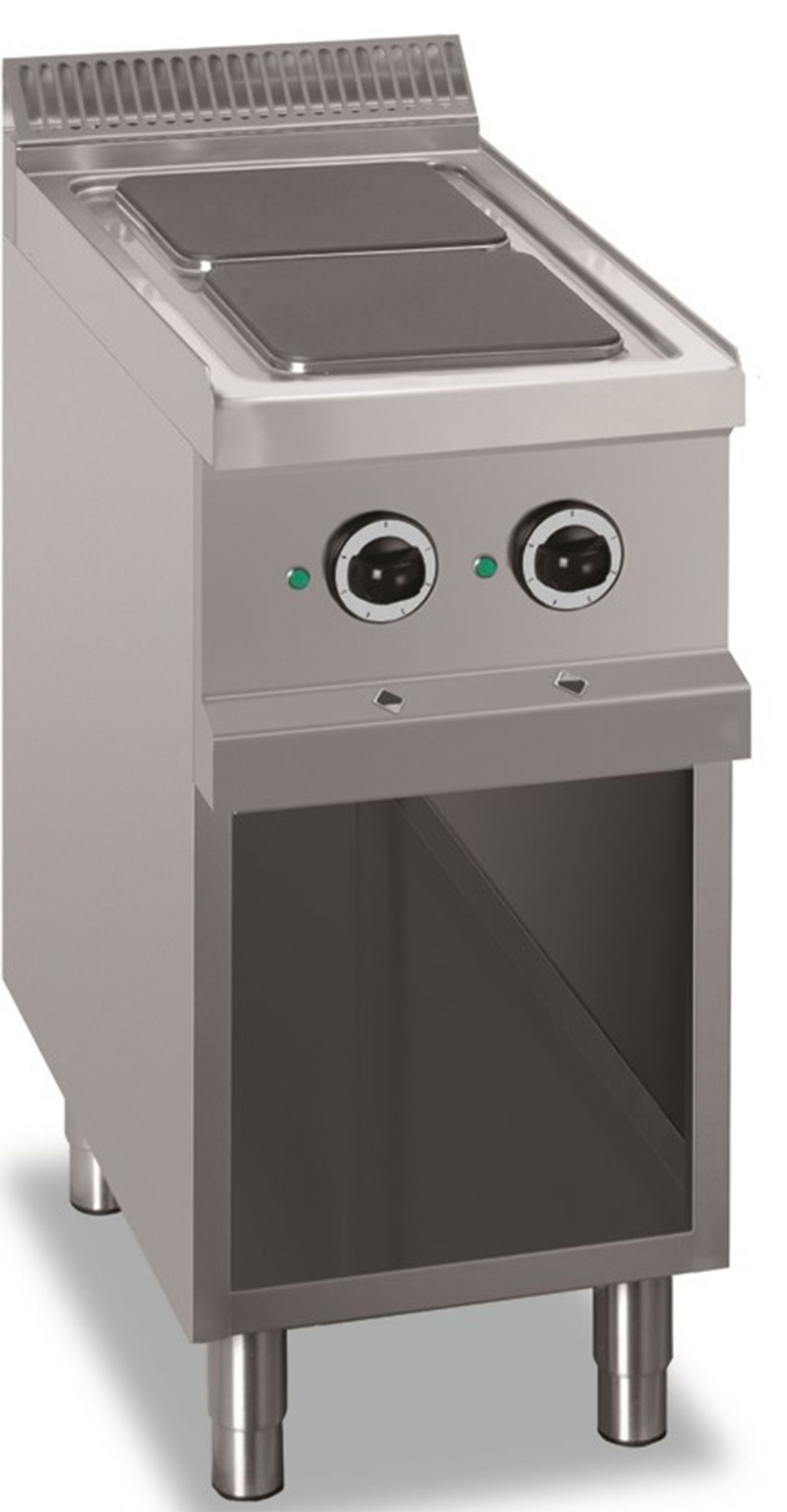 CUCINA PROFESSIONALE 4 PIASTRE QUADRATE + FORNO ELETTRICO